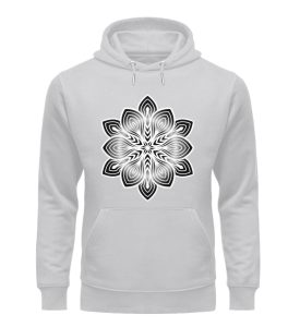 Mandala Collection by Woxtattoo - Black - Unisex Organic Hoodie-17