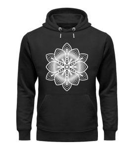 Mandala Collection by Woxtattoo - Black - Unisex Organic Hoodie-16