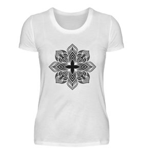 Mandala Artwork Black - Damen Premiumshirt-3