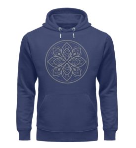 Mandala Collection by Woxtattoo - Gray - Unisex Organic Hoodie-6057