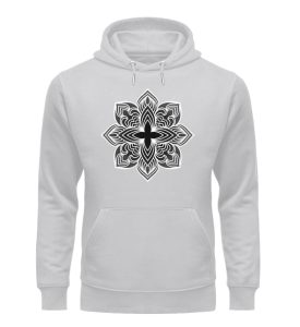 Mandala Collection by Woxtattoo - Dots - Unisex Organic Hoodie-17