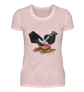 Inna Oliva - Burger Artwork - Damen Premiumshirt-5949