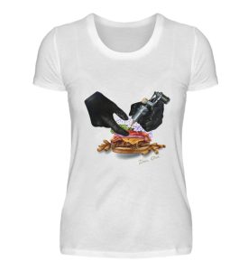 Inna Oliva - Burger Artwork - Damen Premiumshirt-3