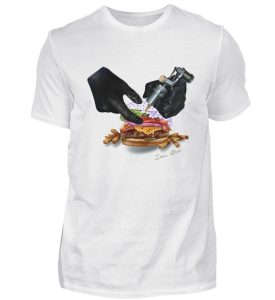 Inna Oliva - Burger Artwork - Herren Premiumshirt-3