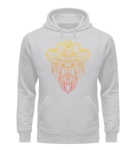 Fineline Artwork Yellow and Red - Unisex Organic Hoodie-17