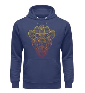 Fineline Artwork Yellow and Red - Unisex Organic Hoodie-6057
