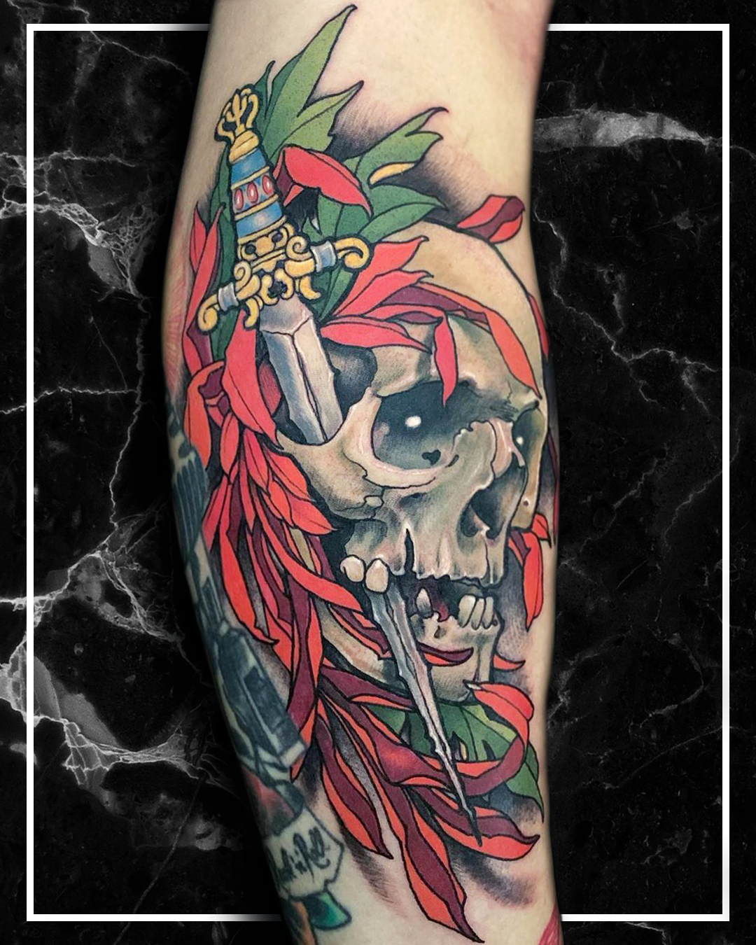Neo traditional skull and snake tattoo  rtattoo
